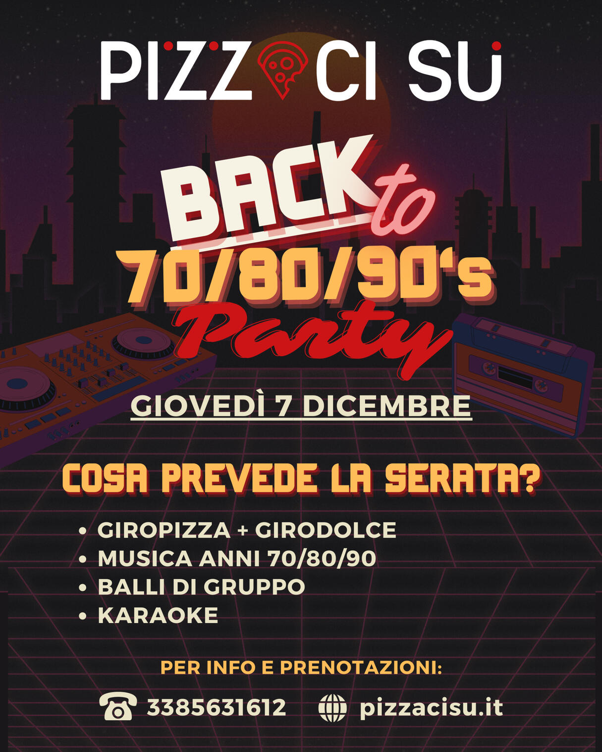 Serata anni 70/80/90